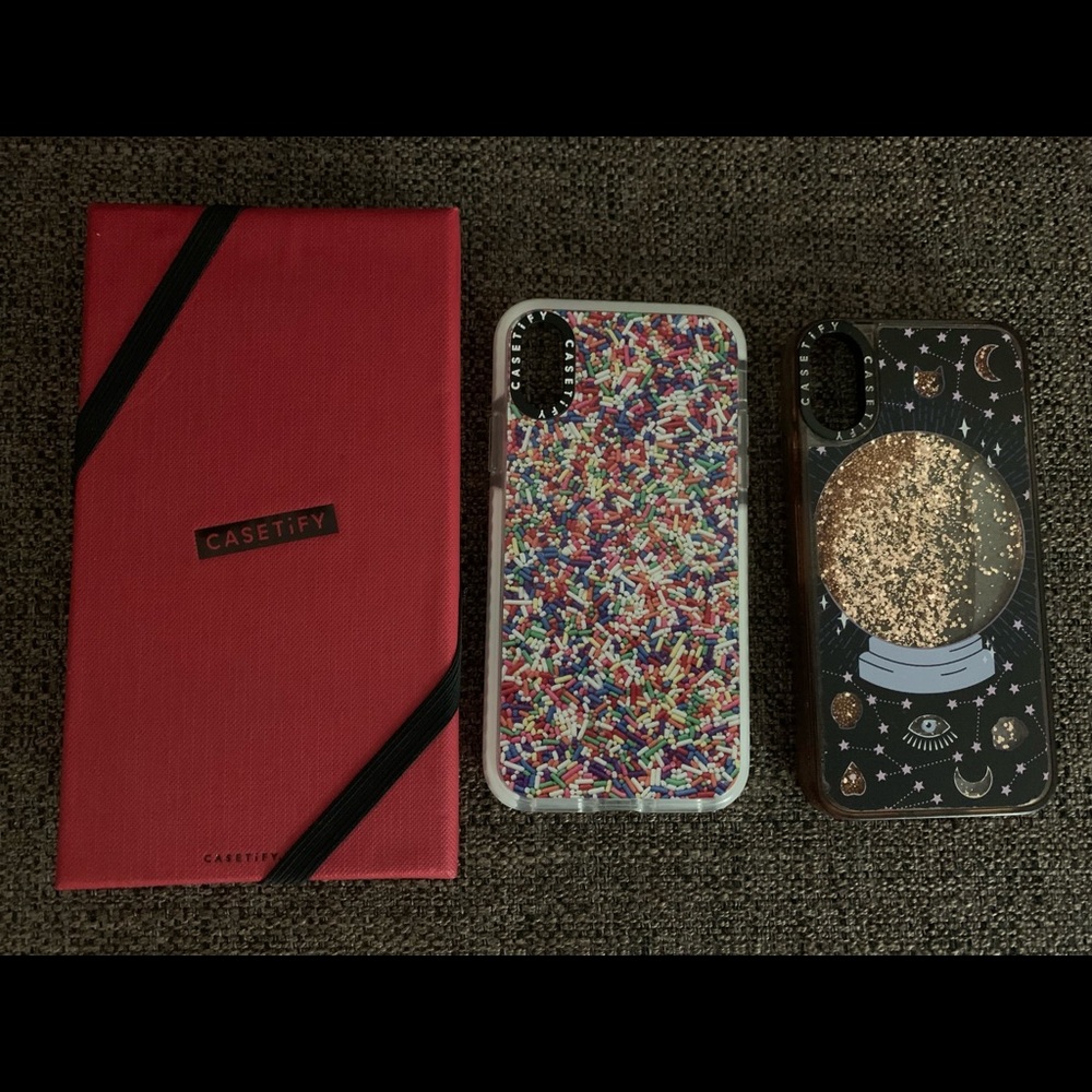 2 iPhone XS cases by Casetify. One new, one used.